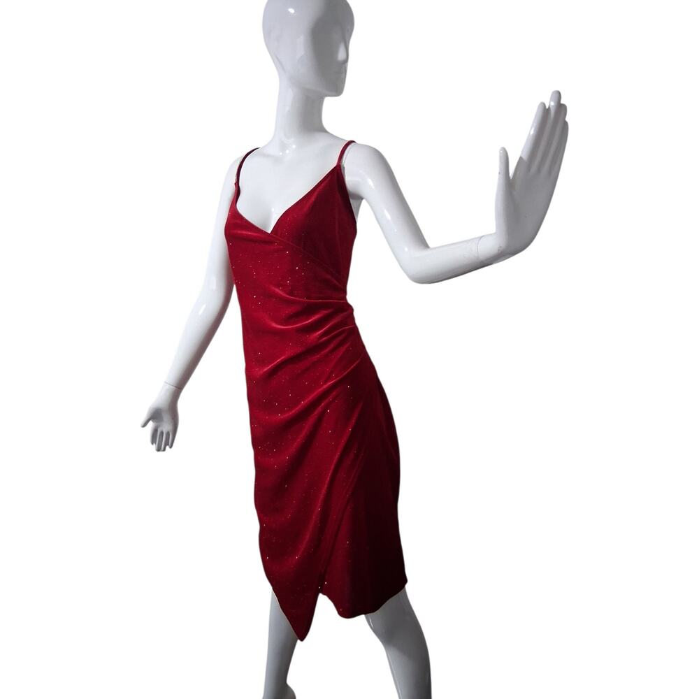 Y2K Vintage Zenobla Velvet Women's size 3X Sparkle Asymmetrical Whimsigoth Dress